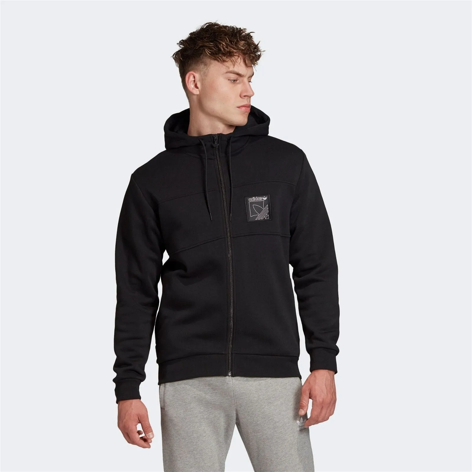 adidas Originals Sport Icon Full Zip Hoodie - Black