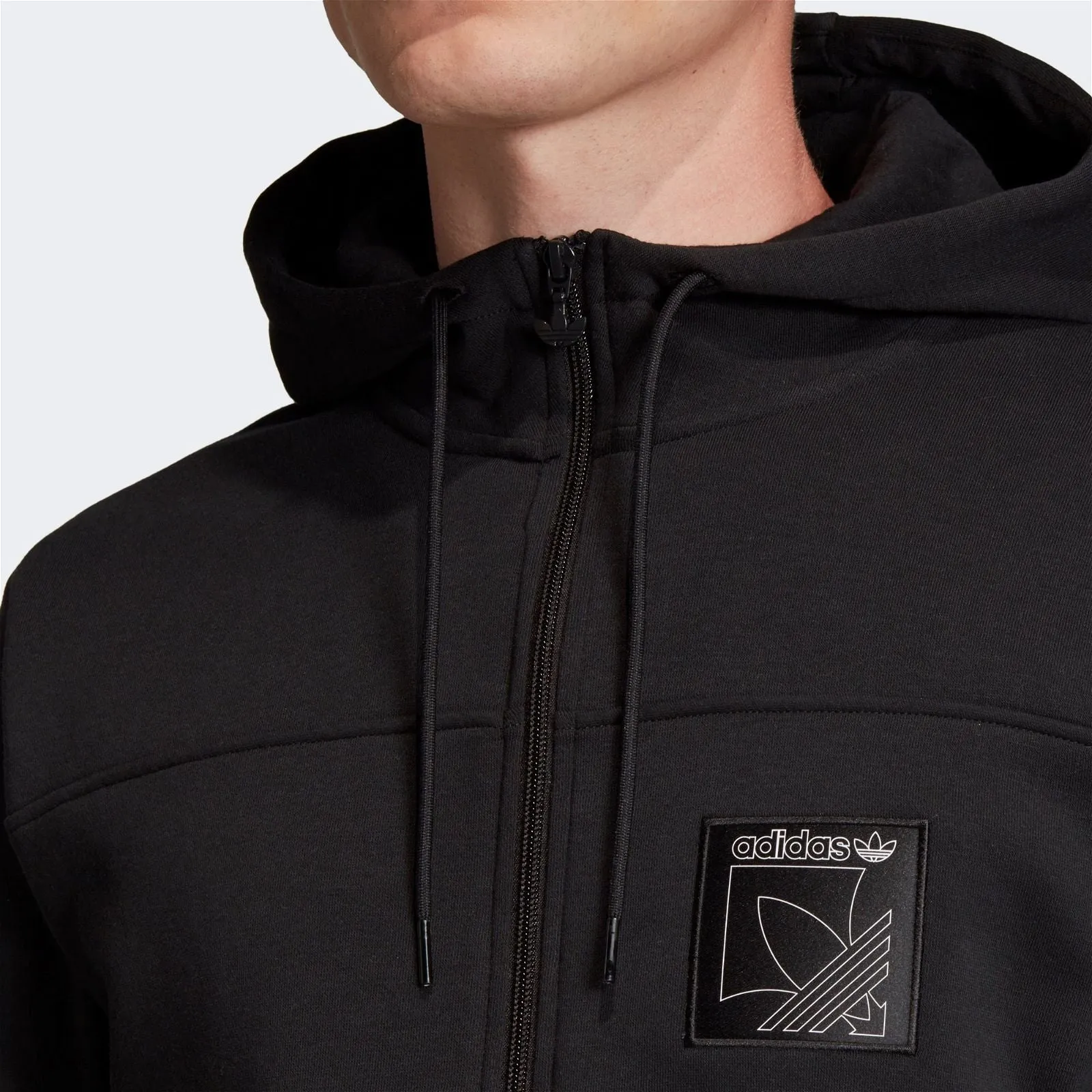 adidas Originals Sport Icon Full Zip Hoodie - Black