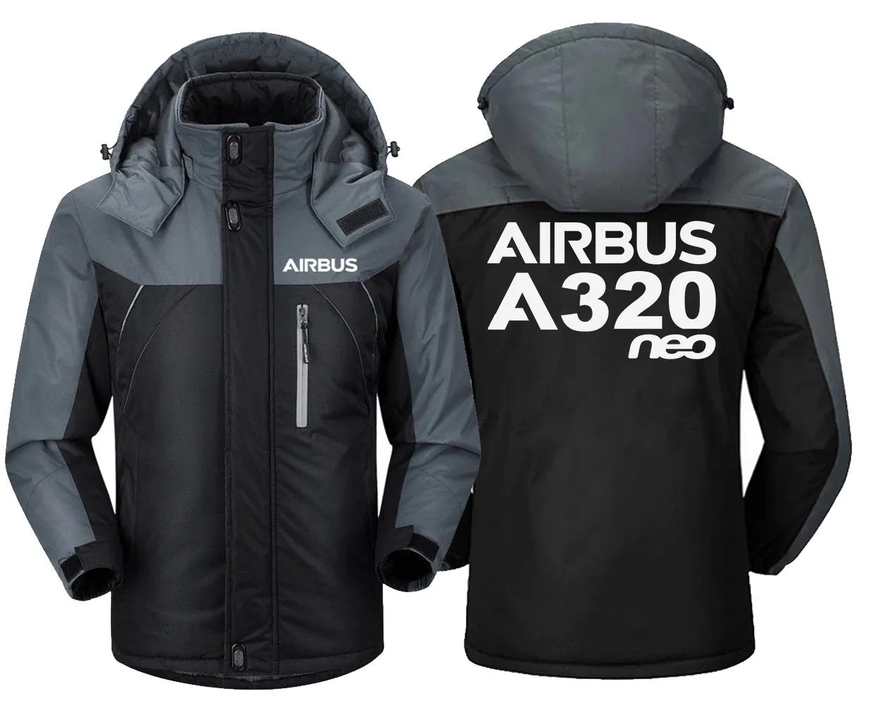 Airbus A320Neo Jacket - Water-Resistant Winter Windbreaker With Unique Design And Utility Pockets
