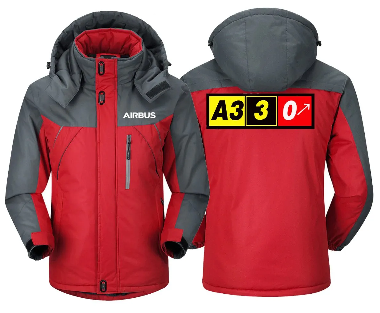 Airbus A330 Winter Coat - Water-Resistant Slim Fit with Utility Pockets, Ideal for Heavy Snow
