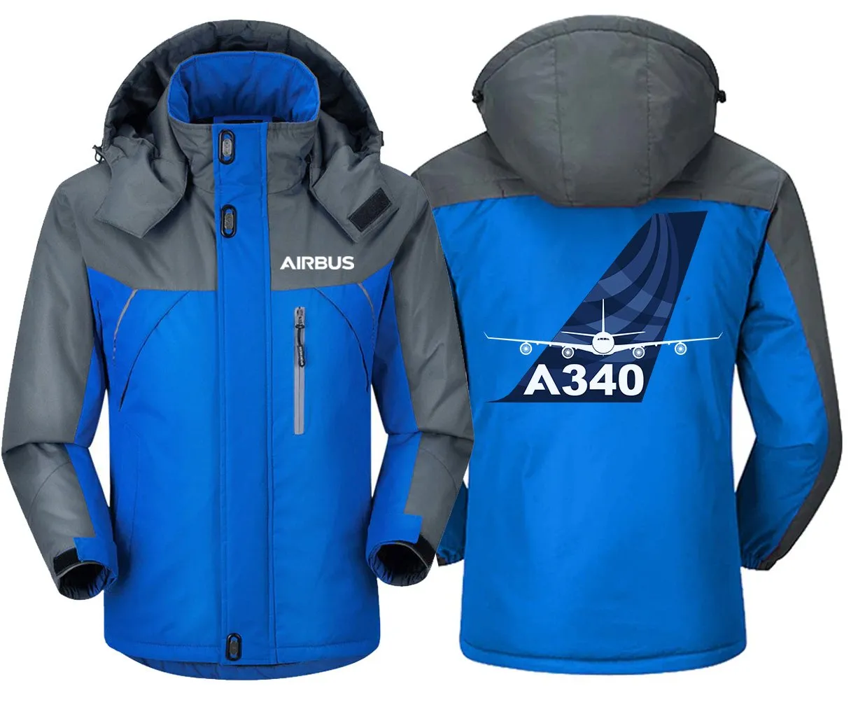 Airbus A340 Winter Jacket - Water-Resistant, Windbreaker With Utility Pockets & Unique Design