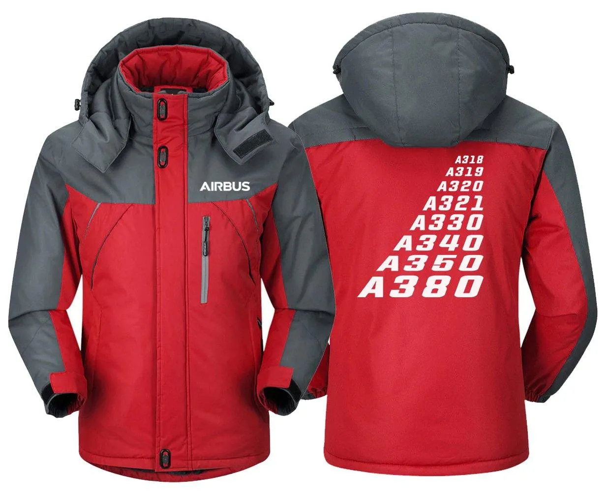 Airbus Family Winter Jacket - Water-Resistant, Unique Design, Heavy Snow Protection, Slim Fit