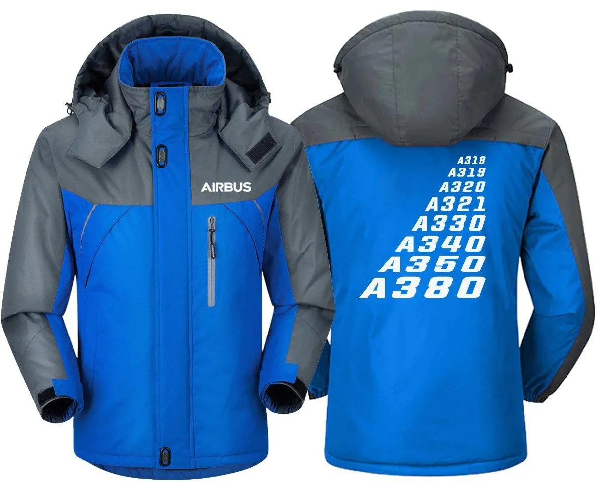 Airbus Family Winter Jacket - Water-Resistant, Unique Design, Heavy Snow Protection, Slim Fit