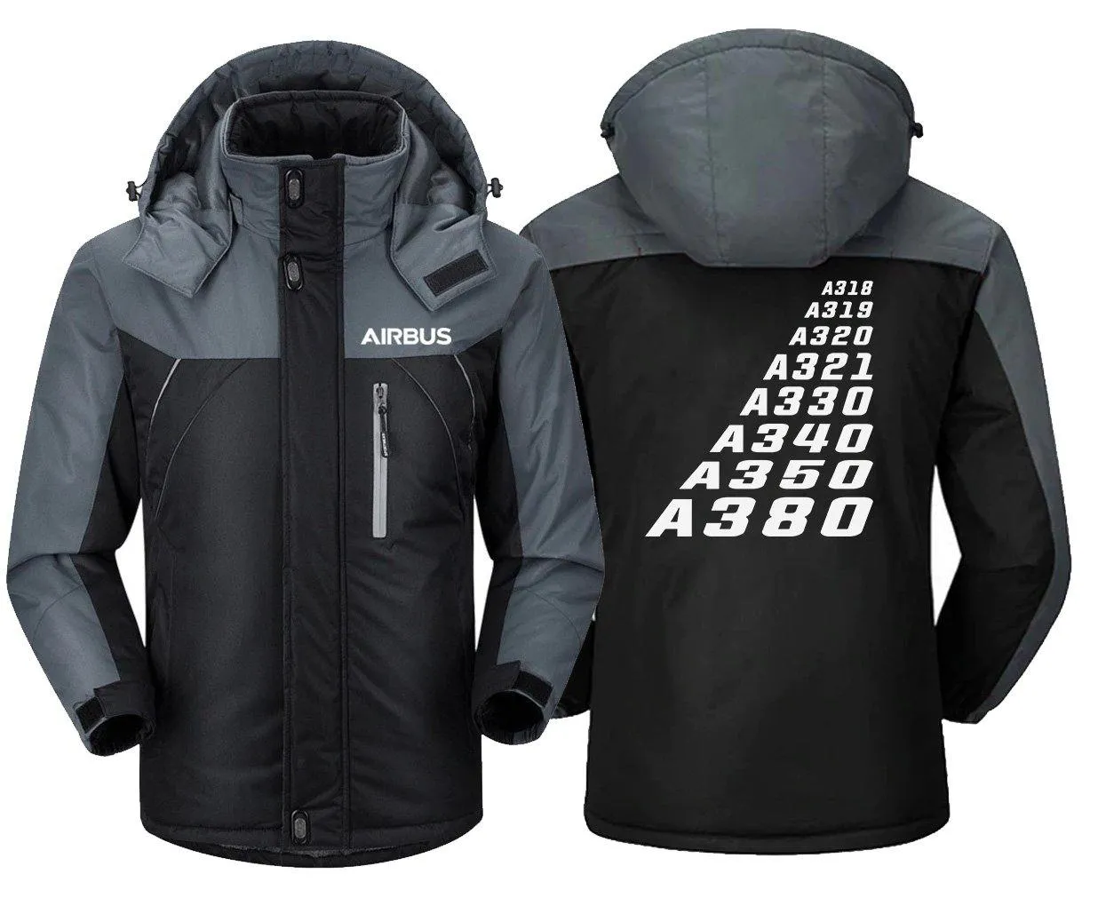 Airbus Family Winter Jacket - Water-Resistant, Unique Design, Heavy Snow Protection, Slim Fit