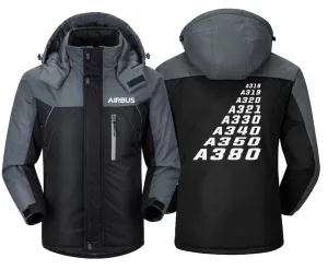 Airbus Family Winter Jacket - Water-Resistant, Unique Design, Heavy Snow Protection, Slim Fit