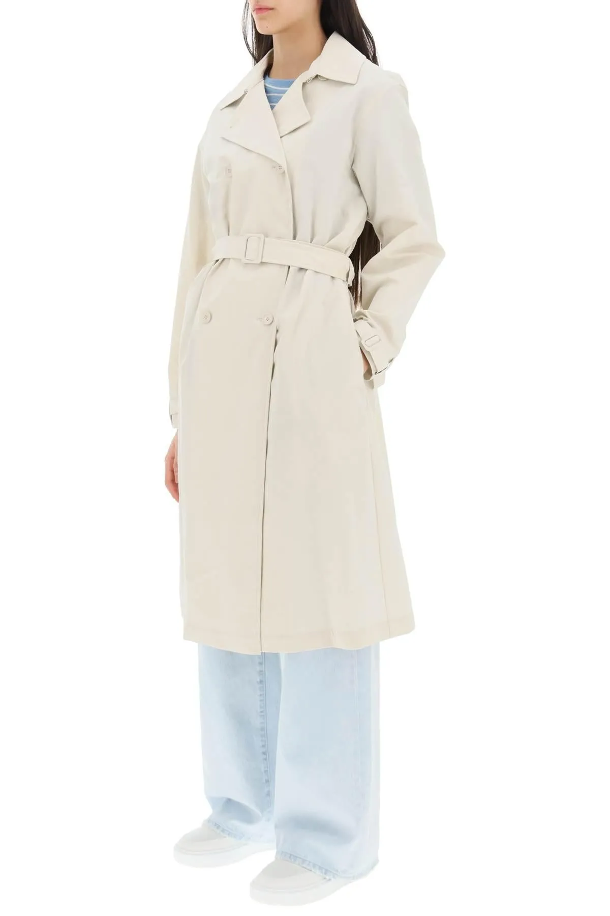 A.P.C. 'Irene' Double Breasted Trench Coat