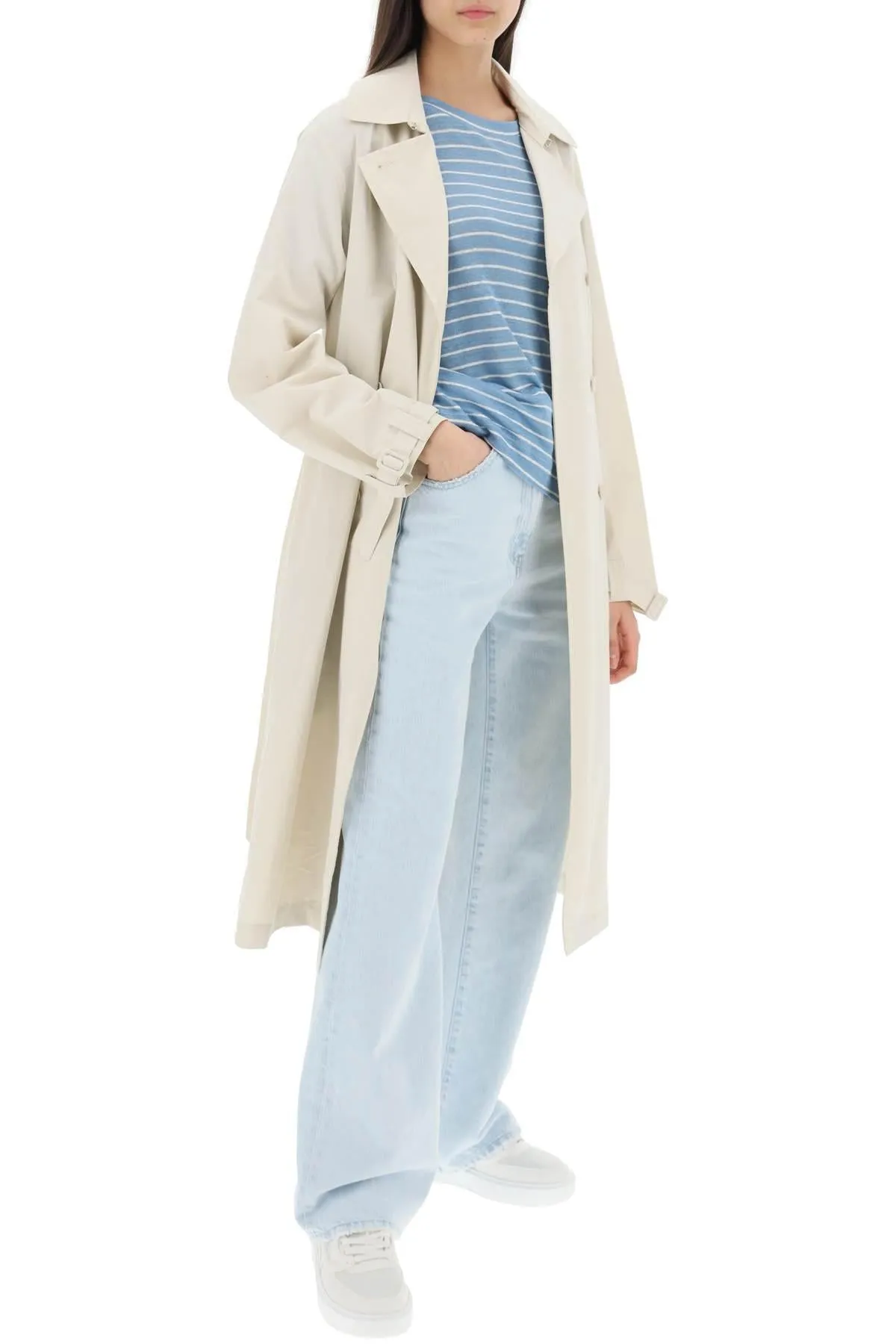 A.P.C. 'Irene' Double Breasted Trench Coat