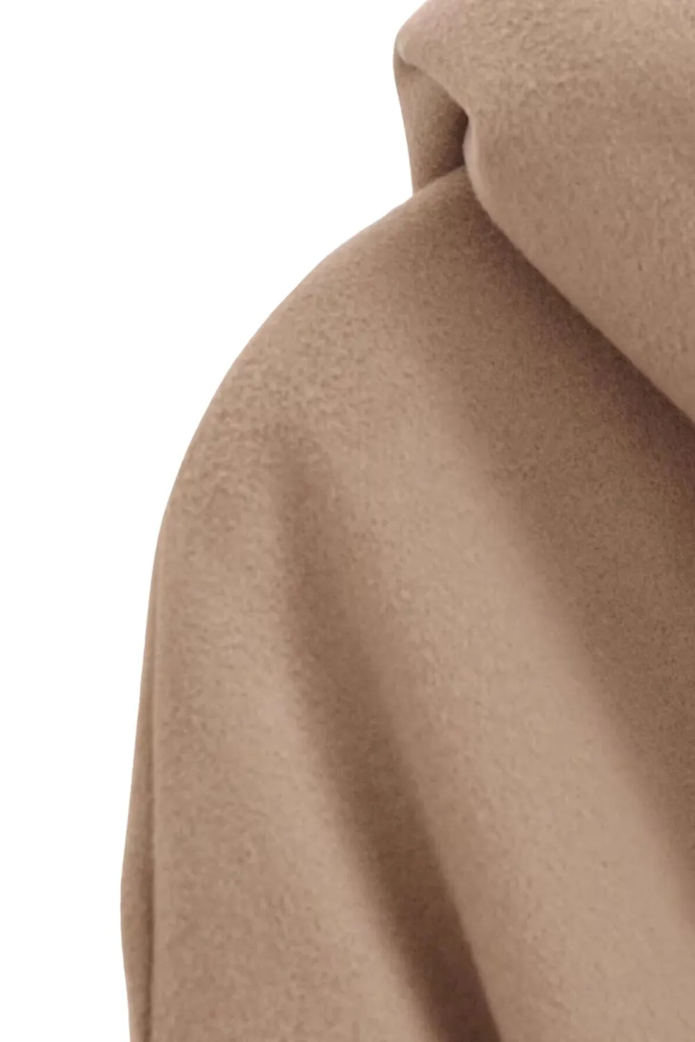 'Autum' Brown Cape-Style Hooded Coat with Belt