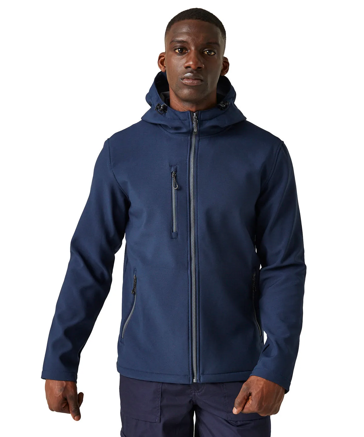 Black/Lime - Navigate 2-layer hooded softshell jacket