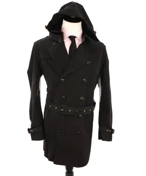BURBERRY LONDON ENGLAND - Black PACKABLE Heritage LOGO Trench Coat - XXL