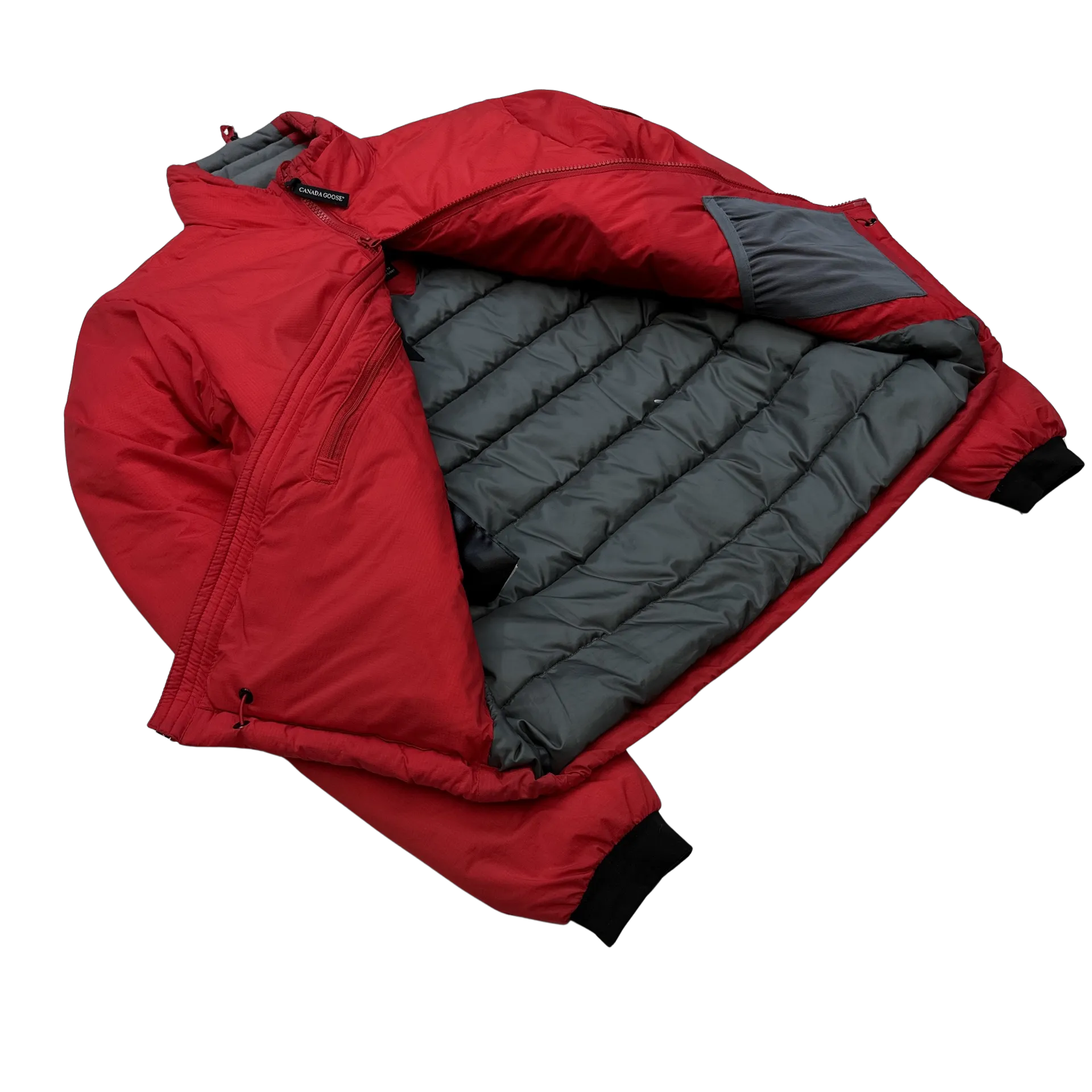 Canada Goose Red Zipped Down Filled Jacket - XS