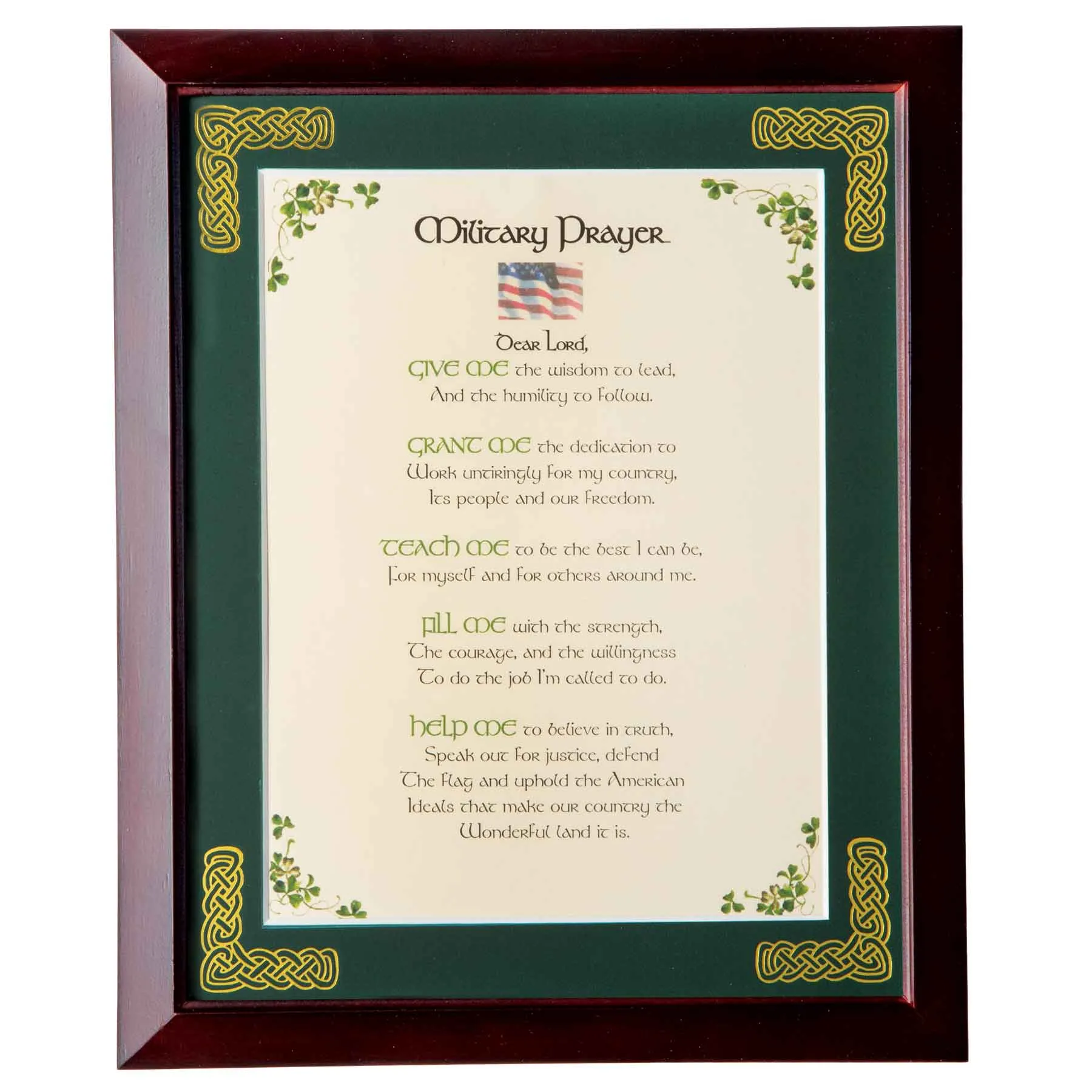 Celtic Military Framed Prayer