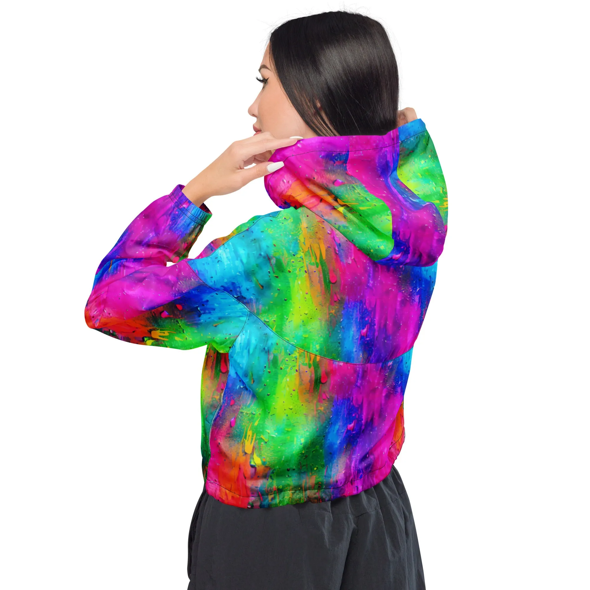 Color Splash cropped windbreaker