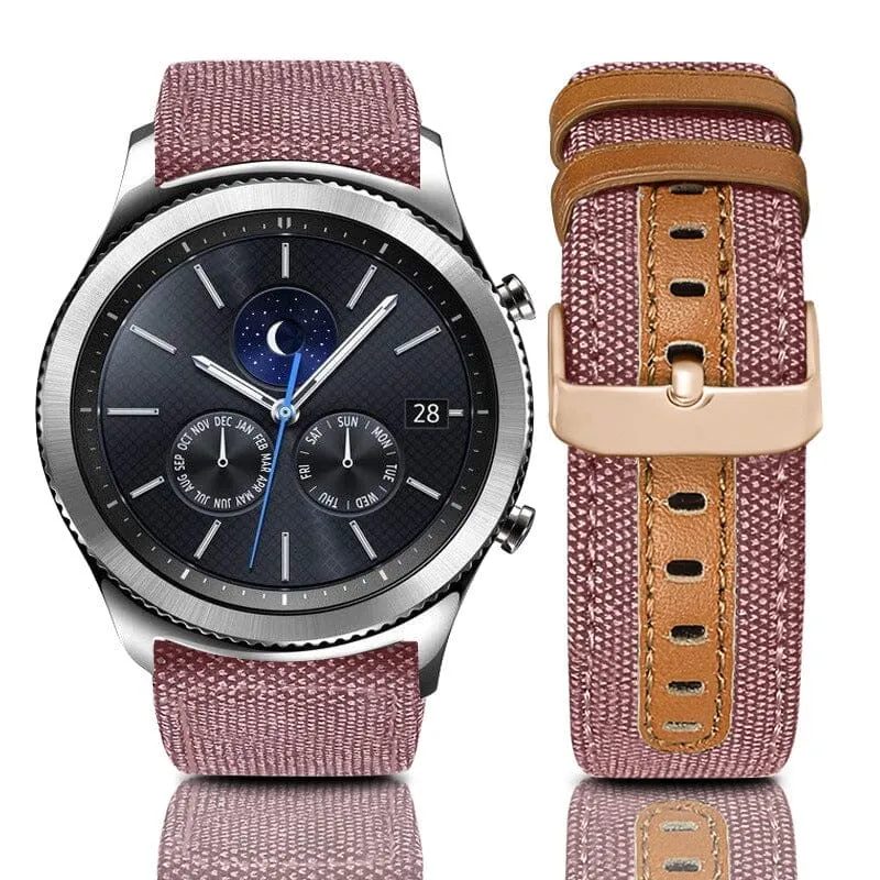 Denim & Leather Watch Straps Compatible with the Swiss Military 22mm Range