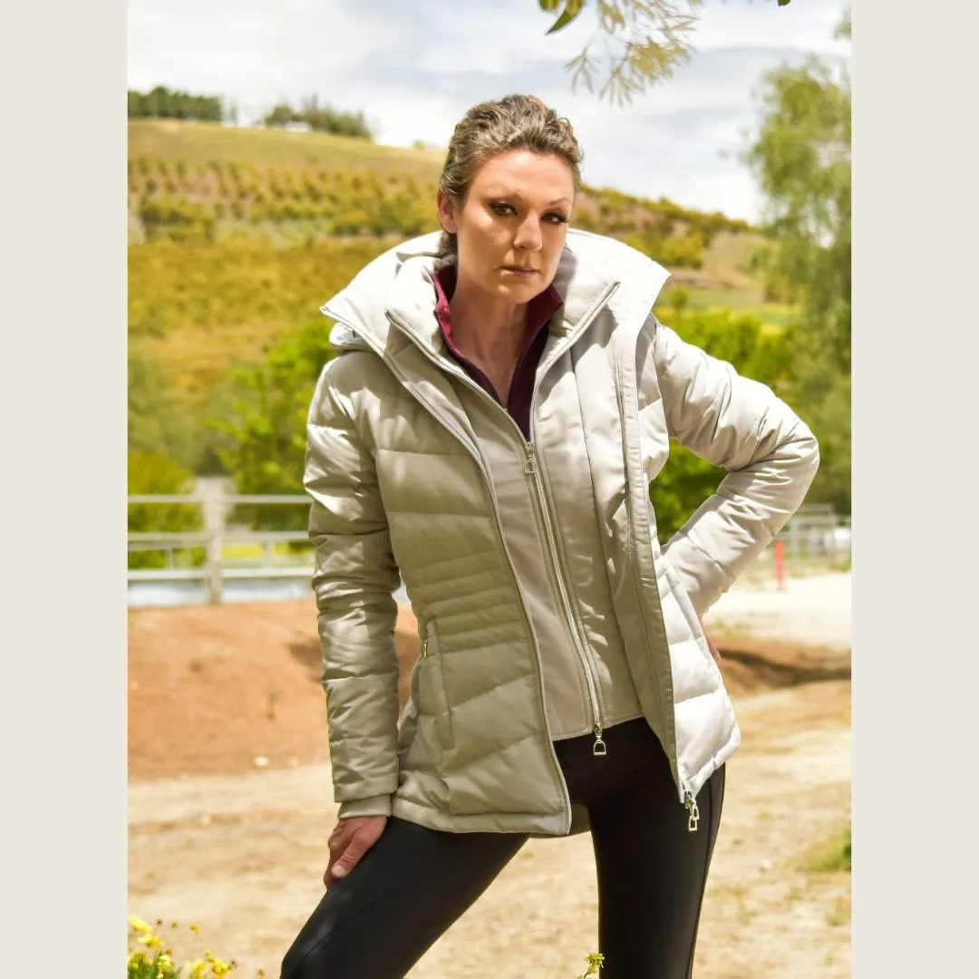 DQD Grey Duck Down Riding Jacket