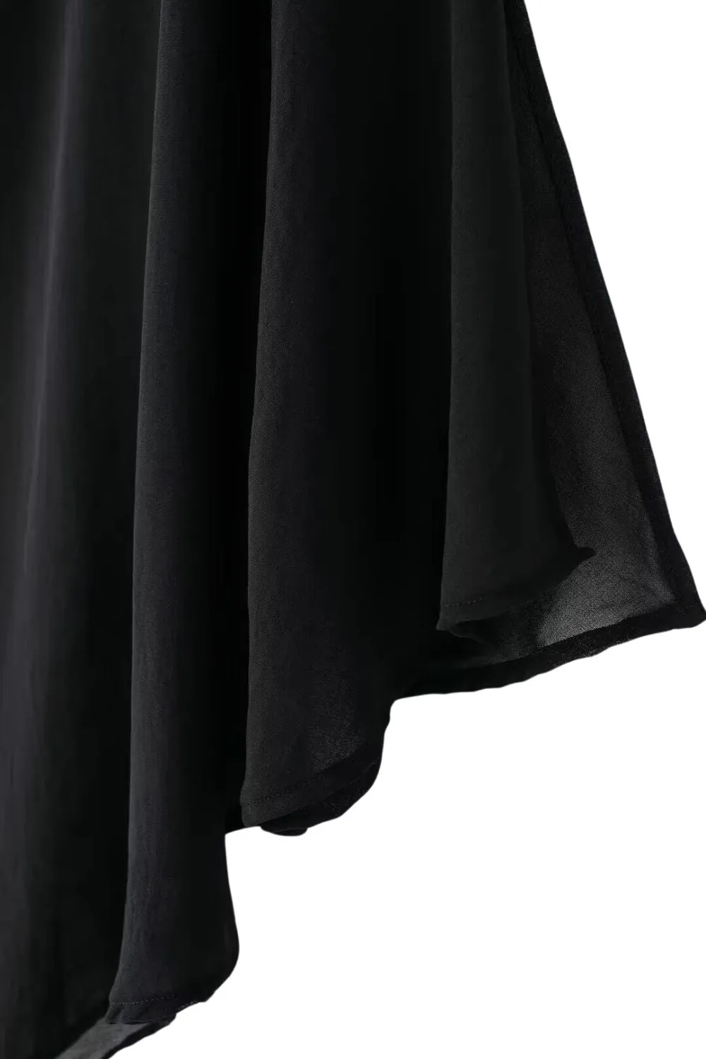 'Eliana' Asymmetric Semi-Transparent Cape Coat