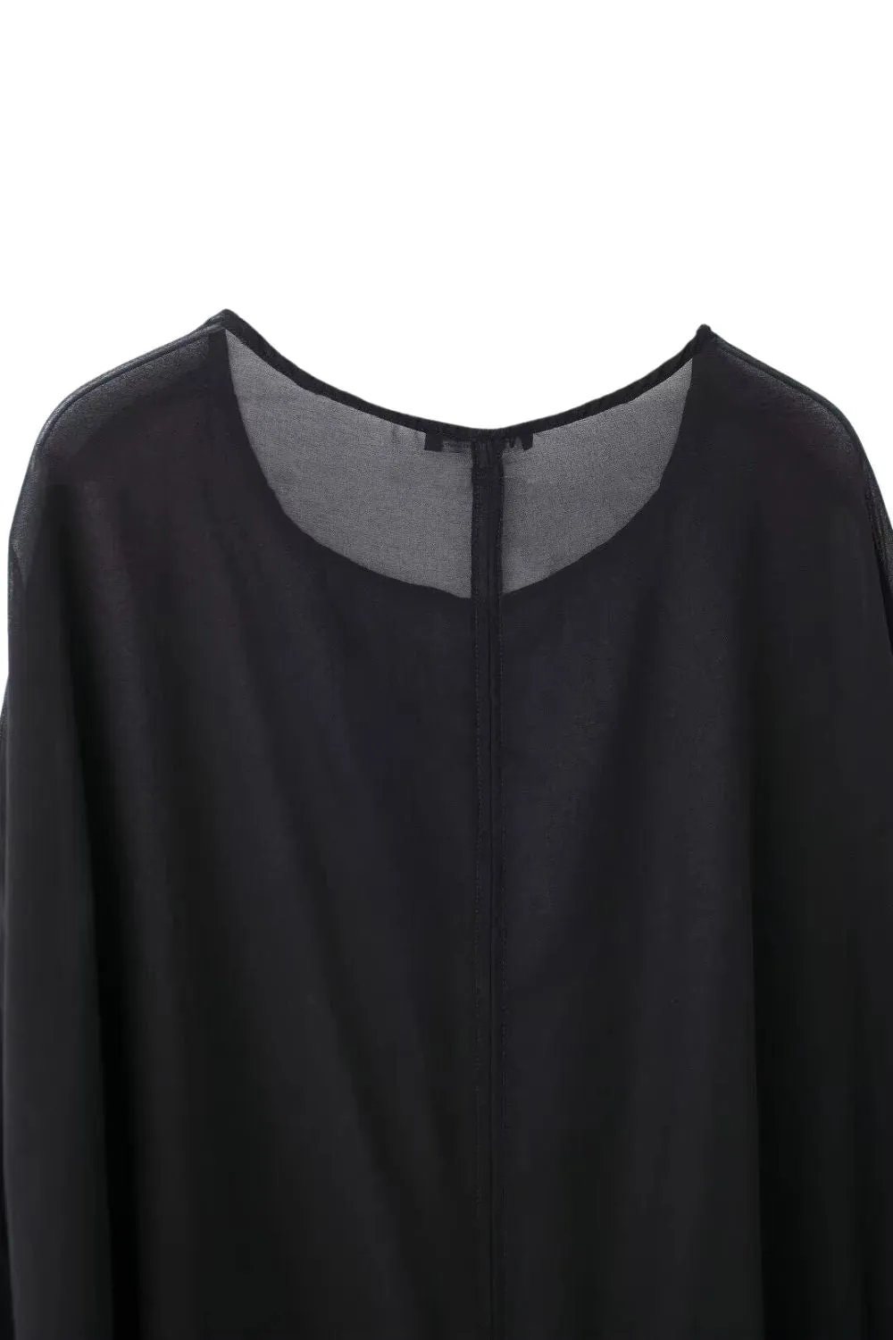 'Eliana' Asymmetric Semi-Transparent Cape Coat