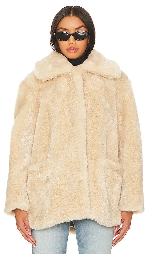 Free People Pretty Perfect Peacoat in Neutral