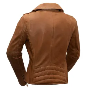 Harper - Women's Luxe Lambskin Leather Motorcycle Jacket