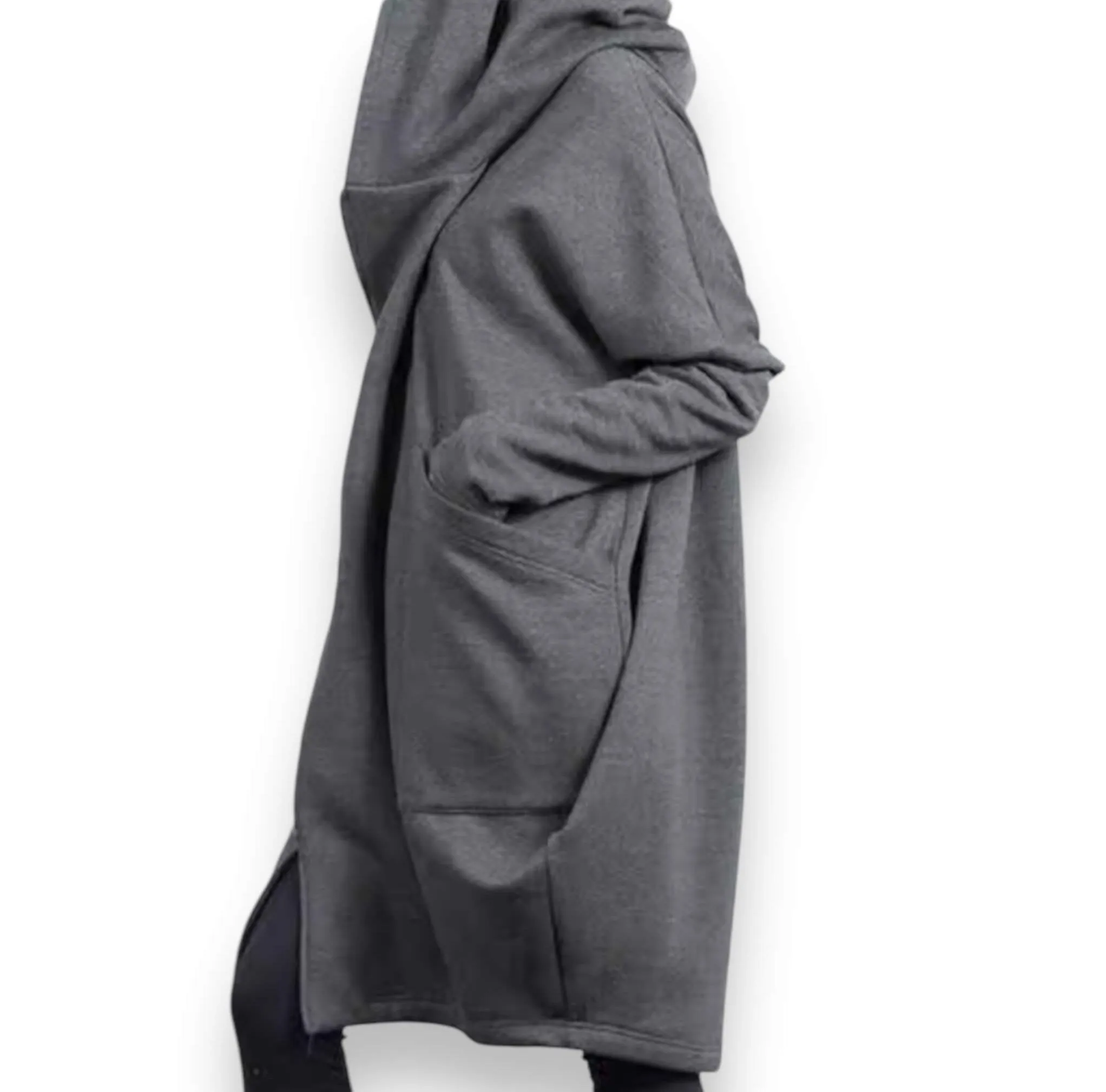 Hooded Long Lightweight Dual Zip Up Jacket
