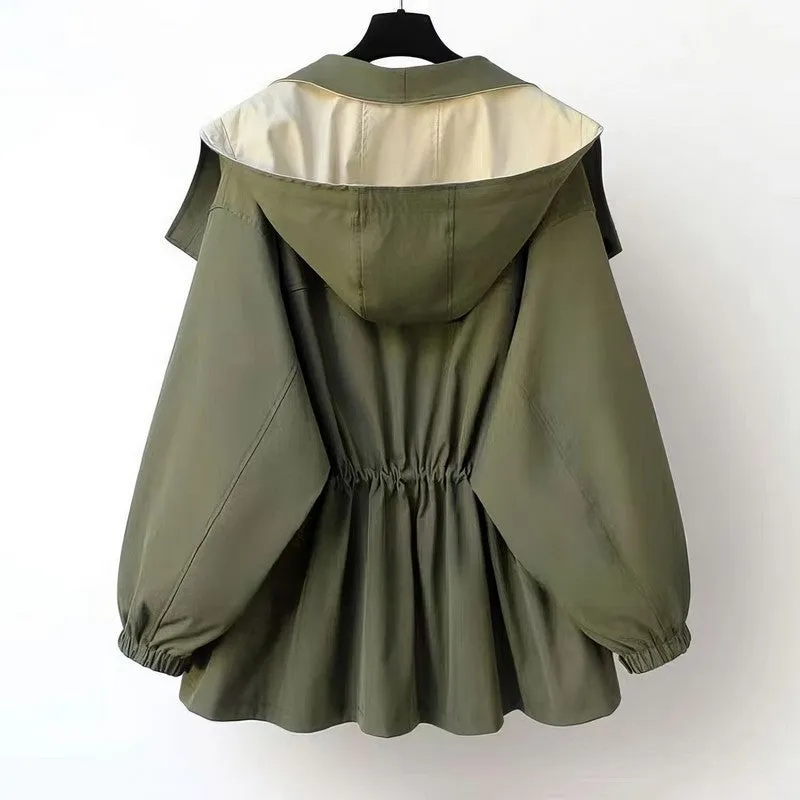 Ivory Fake Two-Layer Windbreaker
