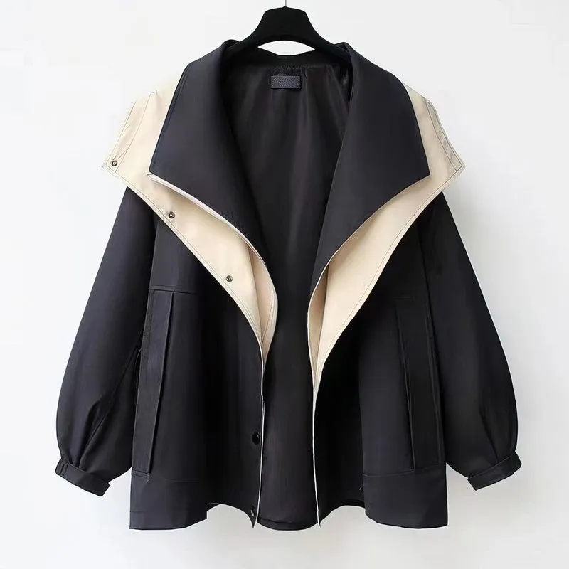 Ivory Fake Two-Layer Windbreaker