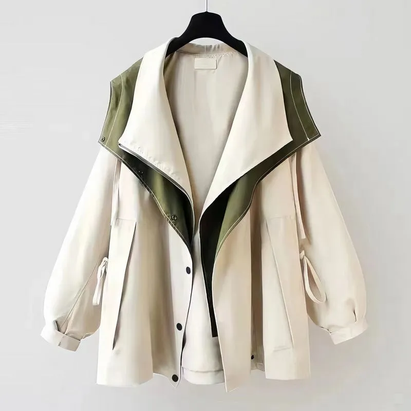 Ivory Fake Two-Layer Windbreaker