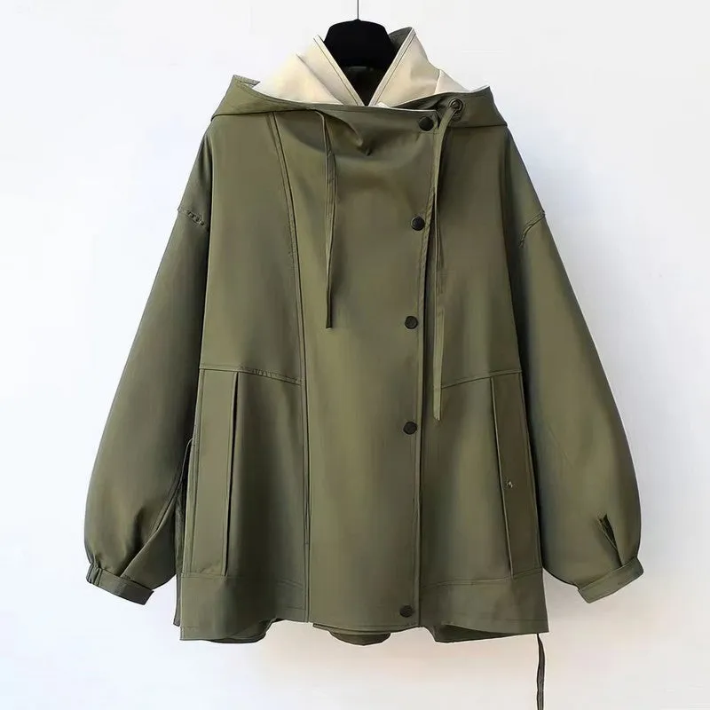 Ivory Fake Two-Layer Windbreaker