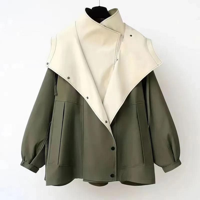 Ivory Fake Two-Layer Windbreaker