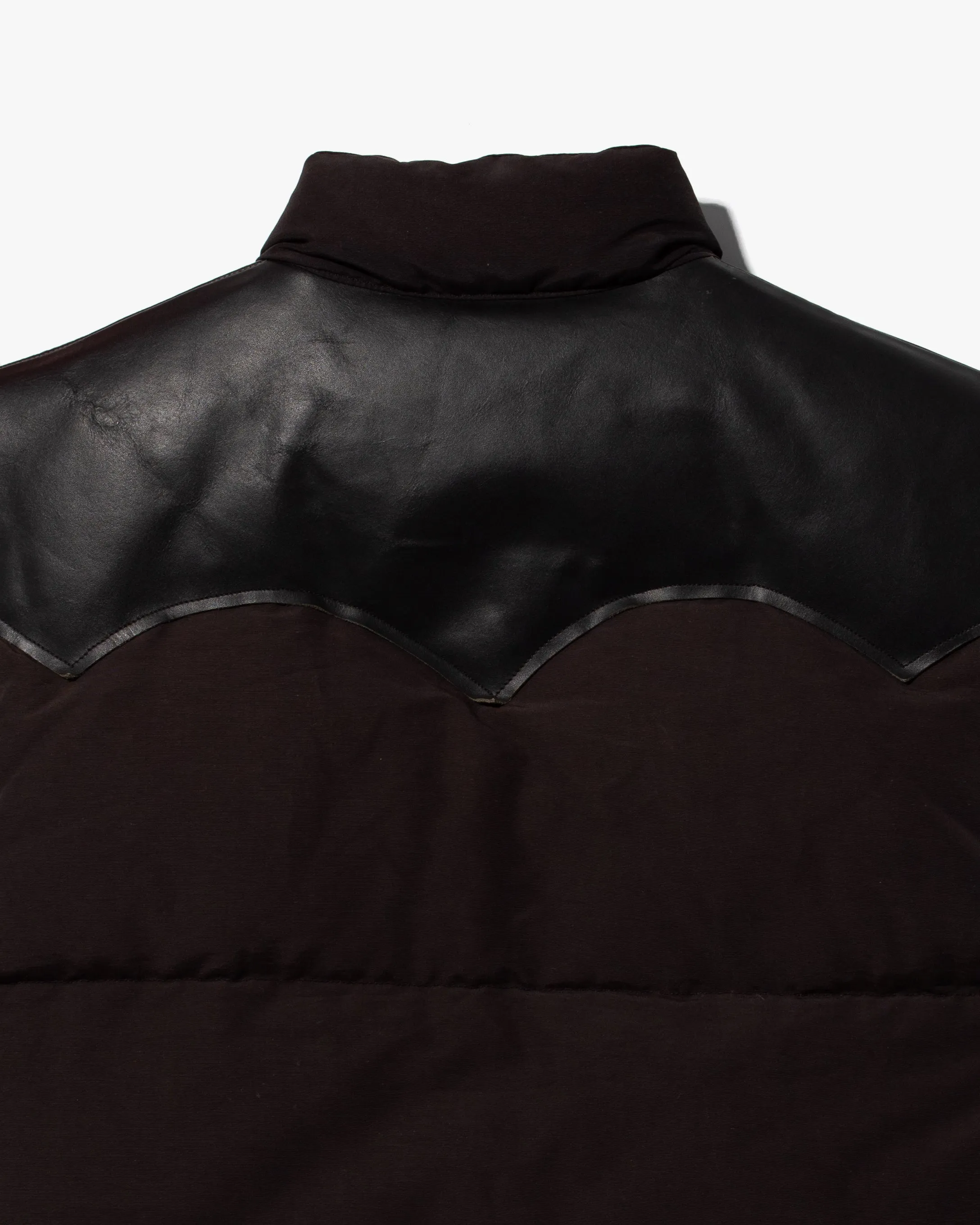 Japanese Repro Vest, Sugar Cane Brand, Faded Black Leather - L