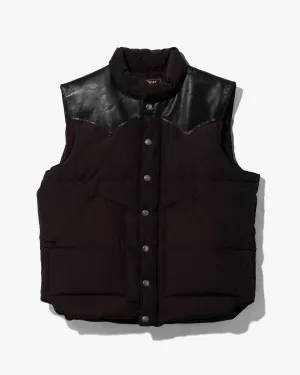 Japanese Repro Vest, Sugar Cane Brand, Faded Black Leather - L