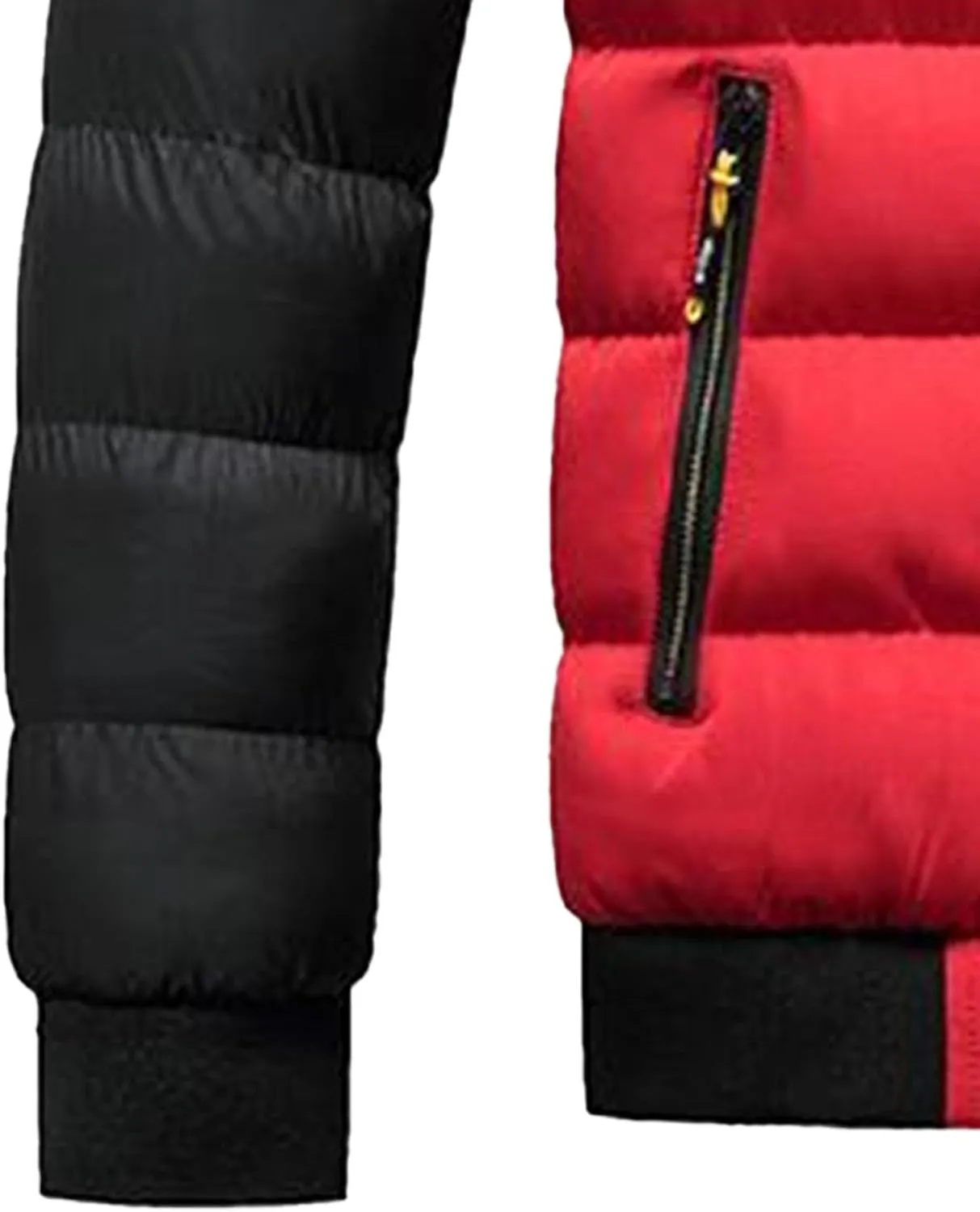 JEsilunmaMY Men's Casual Puffer Jacket with Removable Hood Winter Parka Cotton Down Coats Windproof Thermal Padded Jacket