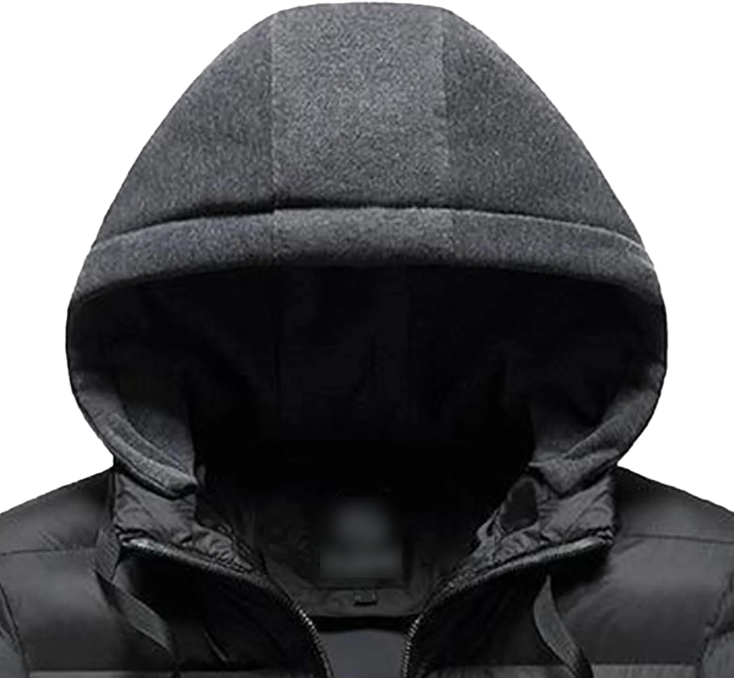 JEsilunmaMY Men's Casual Puffer Jacket with Removable Hood Winter Parka Cotton Down Coats Windproof Thermal Padded Jacket