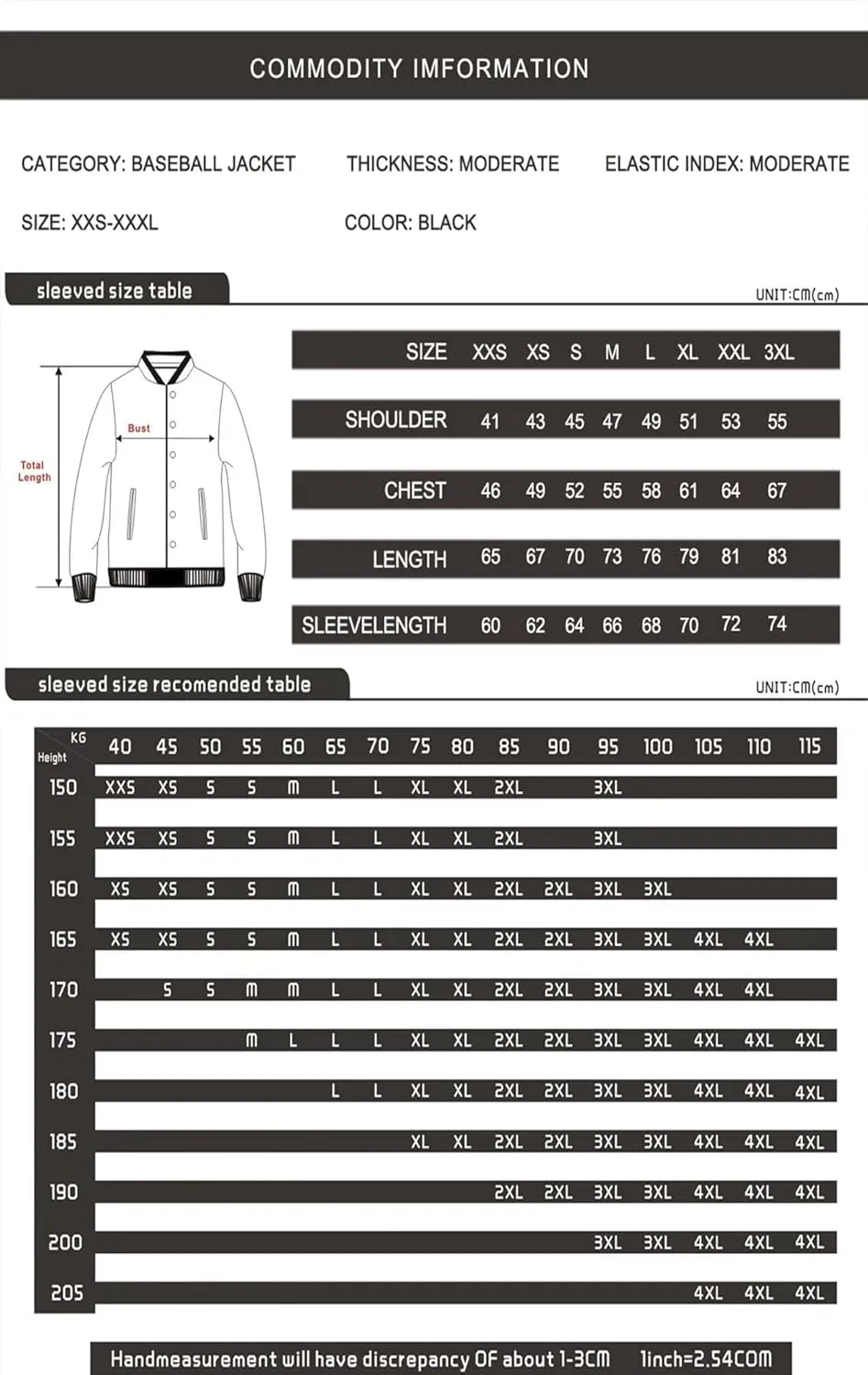 Men's Bomber Jacket Varsity Baseball Jackets Windbreaker Lightweight Slim Fit Button Down Letterman Jacket