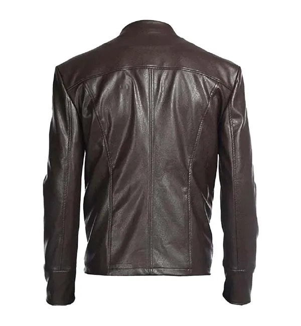 Men's Brown Leather Jacket Handmade Biker Star War Jacket