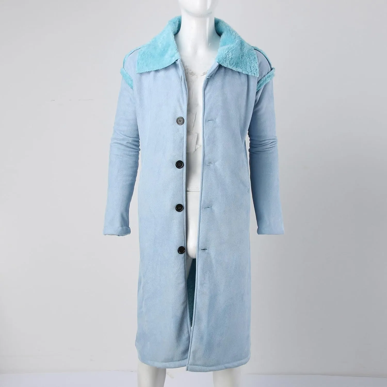Men's Oversized Long Wool Blend Trench Coat Single Breasted Knee Length Lapel 2024 Winter Jacket Warm Fleece Outerwear