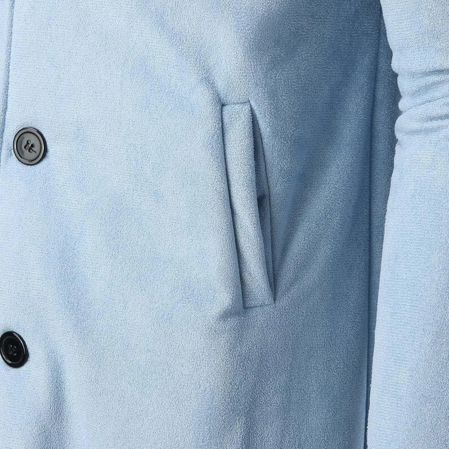 Men's Oversized Long Wool Blend Trench Coat Single Breasted Knee Length Lapel 2024 Winter Jacket Warm Fleece Outerwear