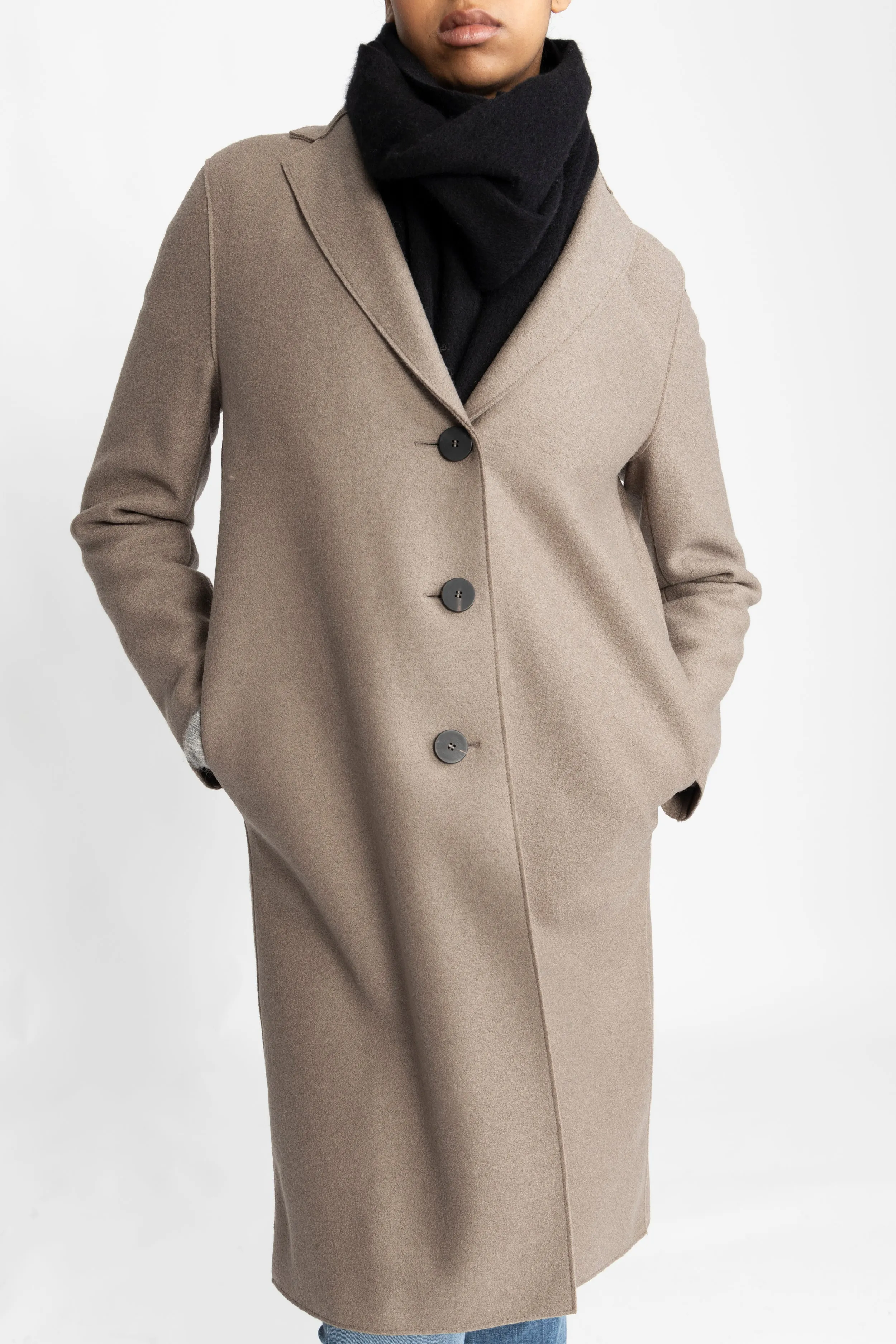 Overcoat Pressed Wool - Taupe