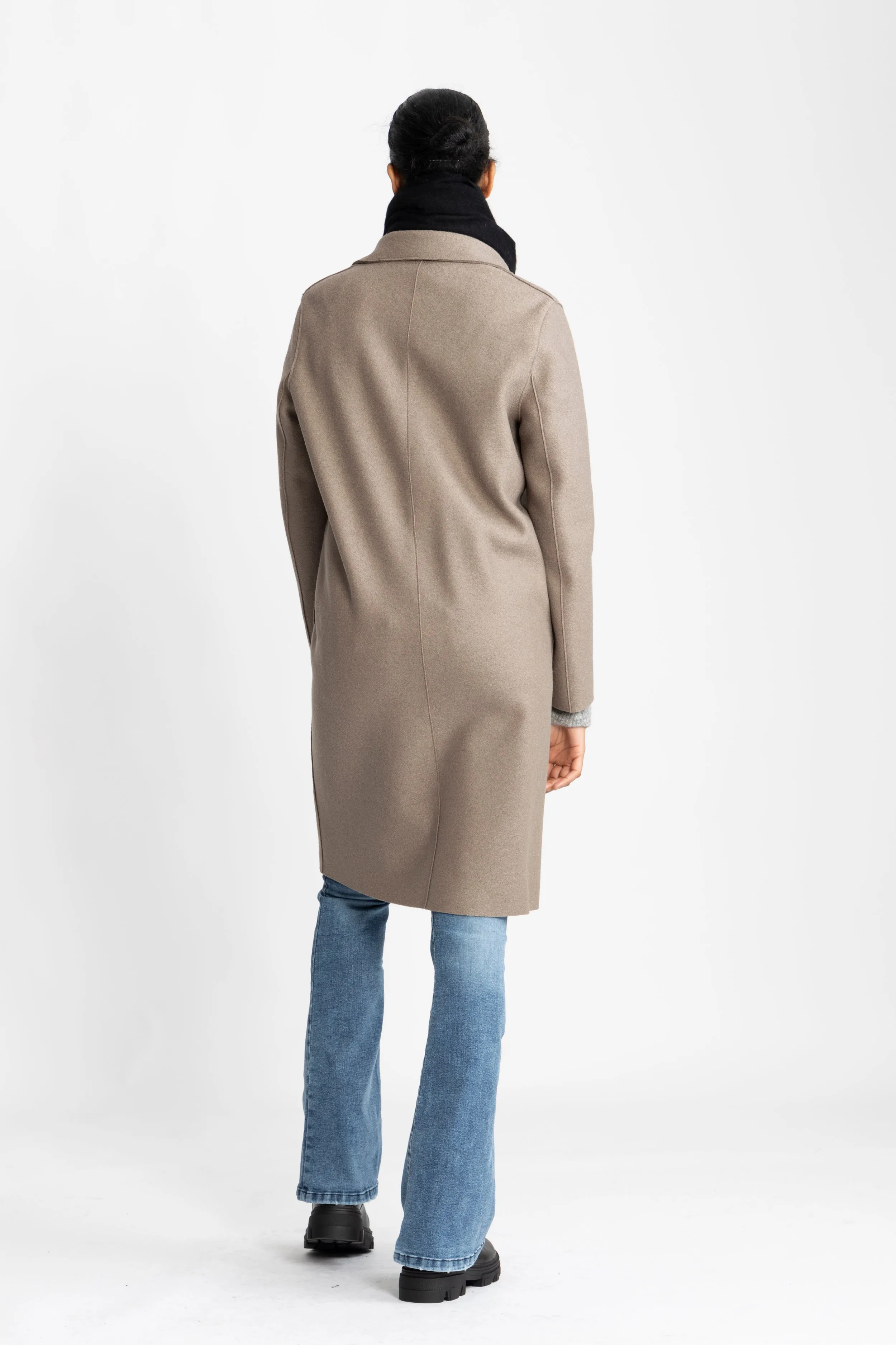 Overcoat Pressed Wool - Taupe