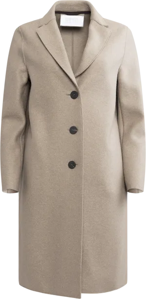 Overcoat Pressed Wool - Taupe