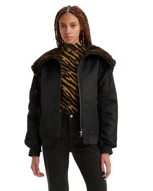 Oversized Hooded Jacket in Caviar
