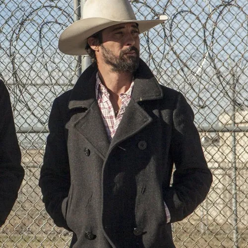 Ryan Bingham Yellowstone Grey Peacoat
