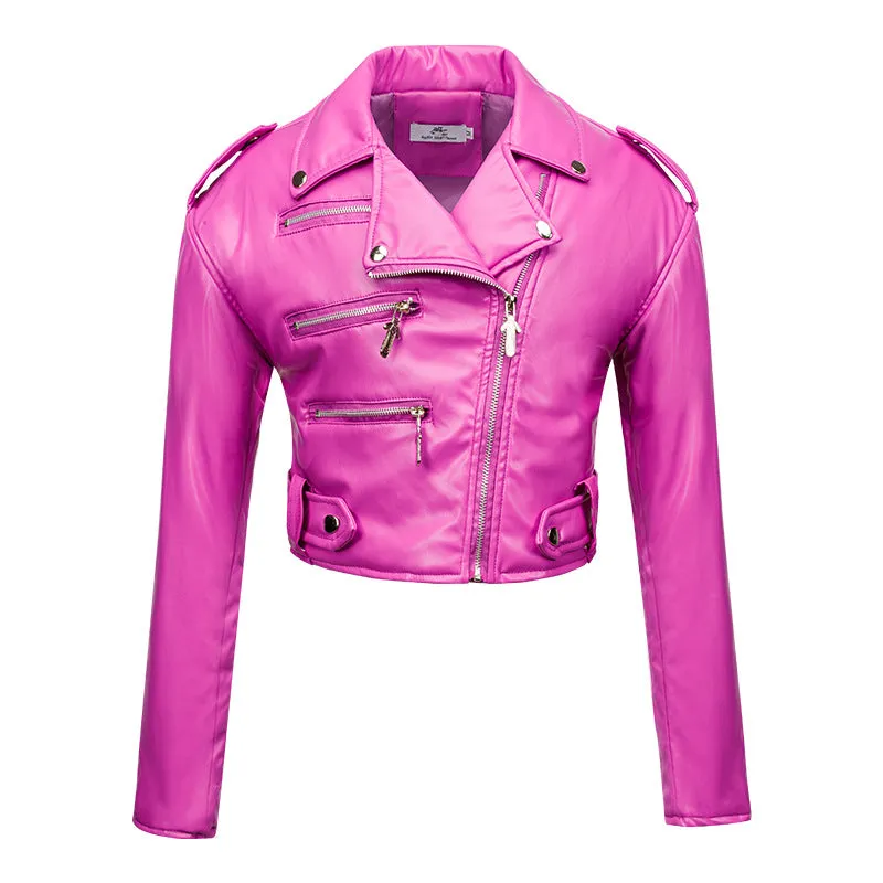 Short PU Leather Jacket