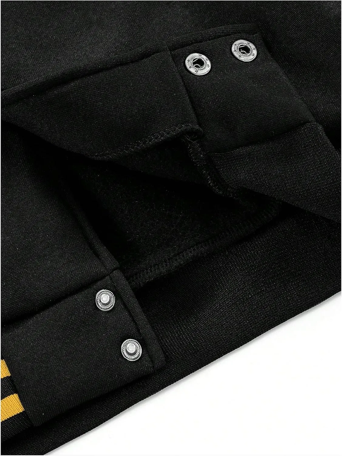SOLY HUX Men's Graphic Varsity Jacket Color Block Letter Print Long Sleeve Oversized Baseball Jacket