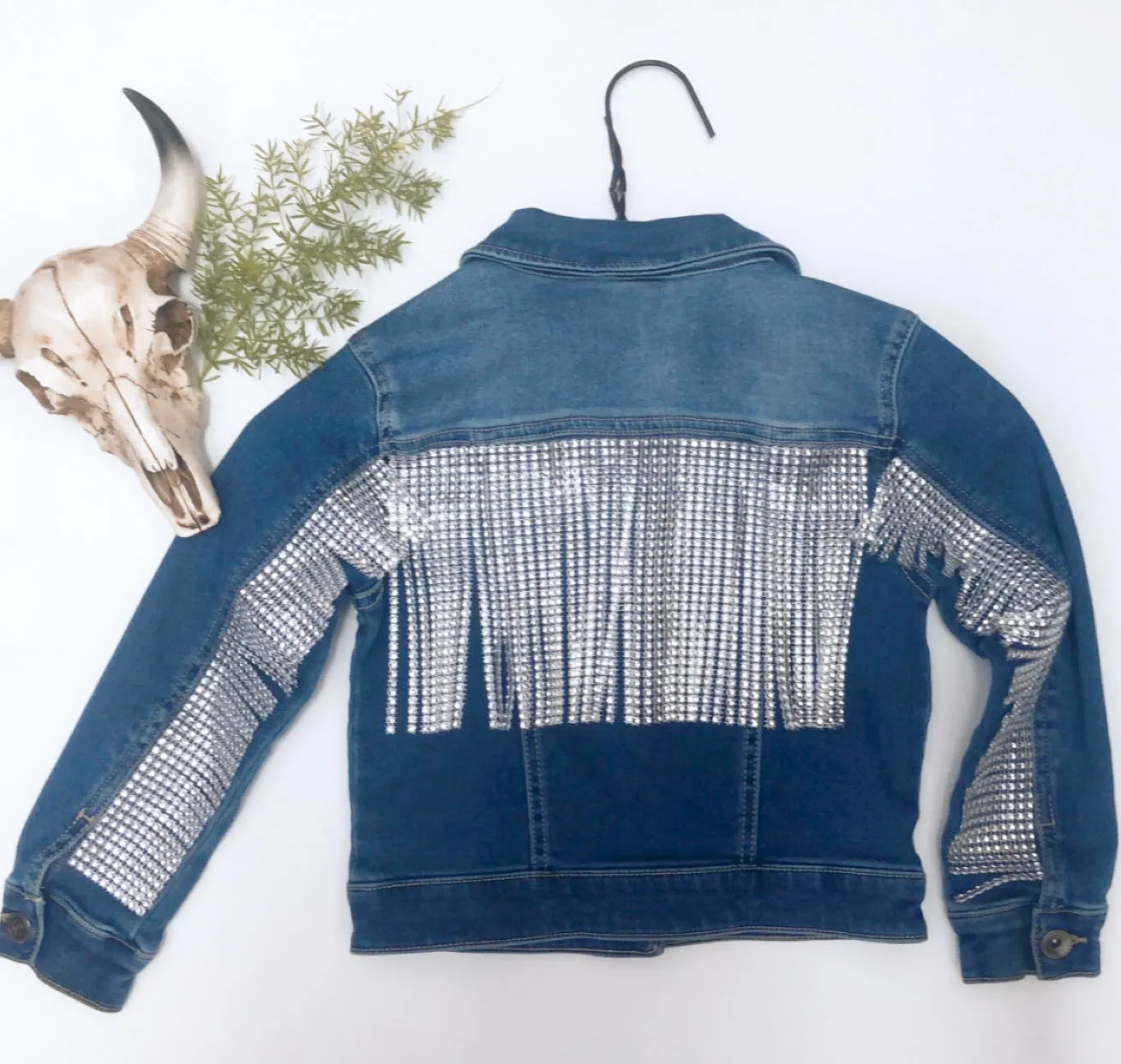 The Whitley Little Girls Rhinestone Fringe Jacket