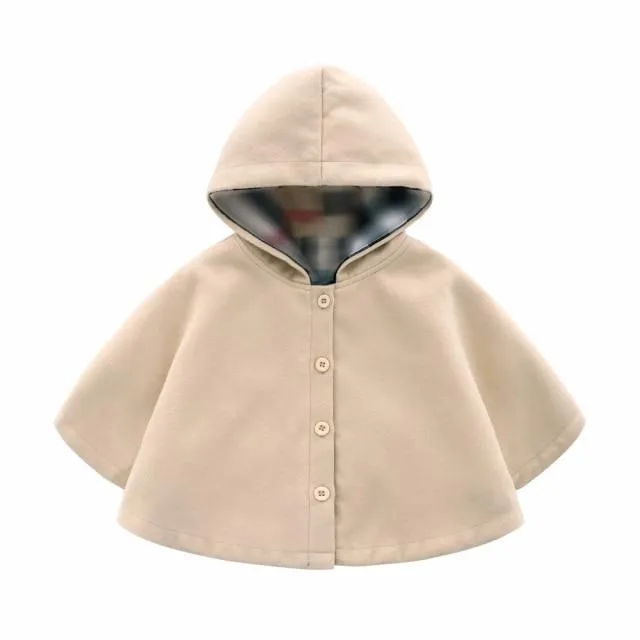 Toddler Girls Hooded Cape Coat