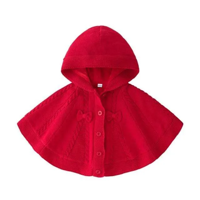 Toddler Girls Hooded Cape Coat