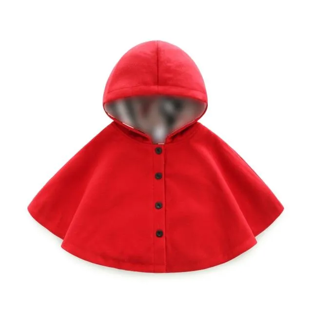 Toddler Girls Hooded Cape Coat