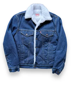 Vintage Dark Wash Levis Sherpa Type III Denim Jacket SZ 36R | Vintage Denim Workwear Seattle | Barn Owl Seattle