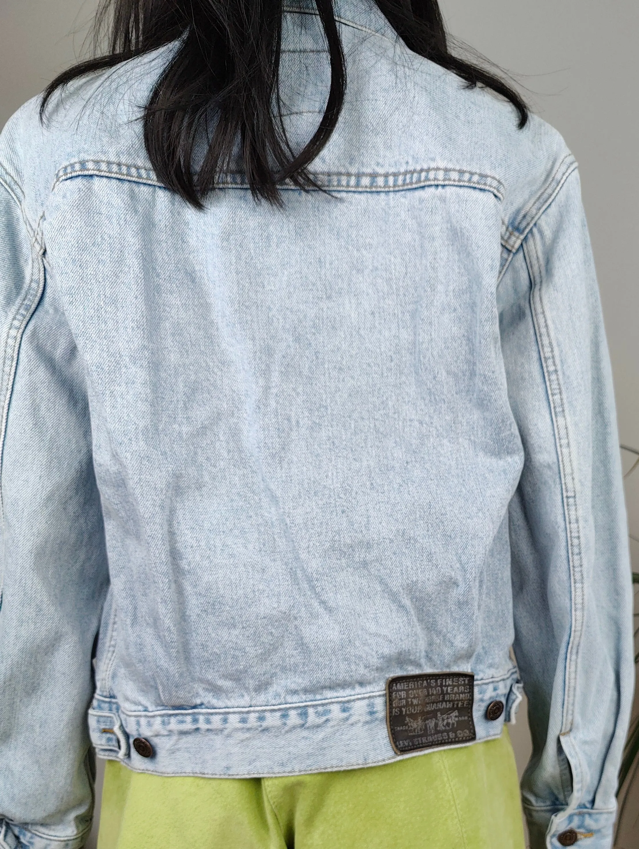 Vintage Levi´s denim jacket orange tab 70601 light blue women S